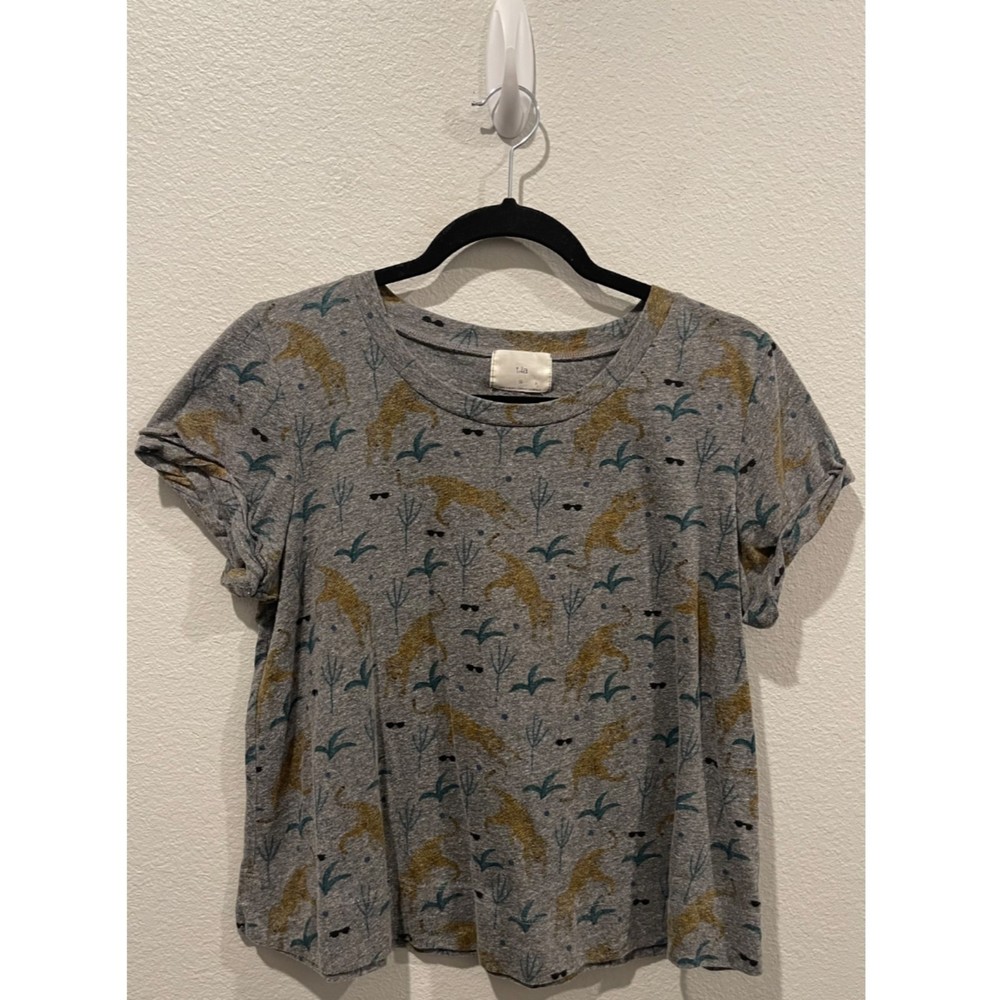 T.LA Tiger Exploration Cheetah Cuffed Short Sleeve Tee